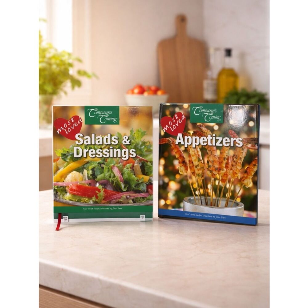 EUC Set of 2 Hardback Books Company’s Coming “Salads & Dressings” & “Appetizers”